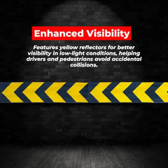 Yellow and black hazard wall guard