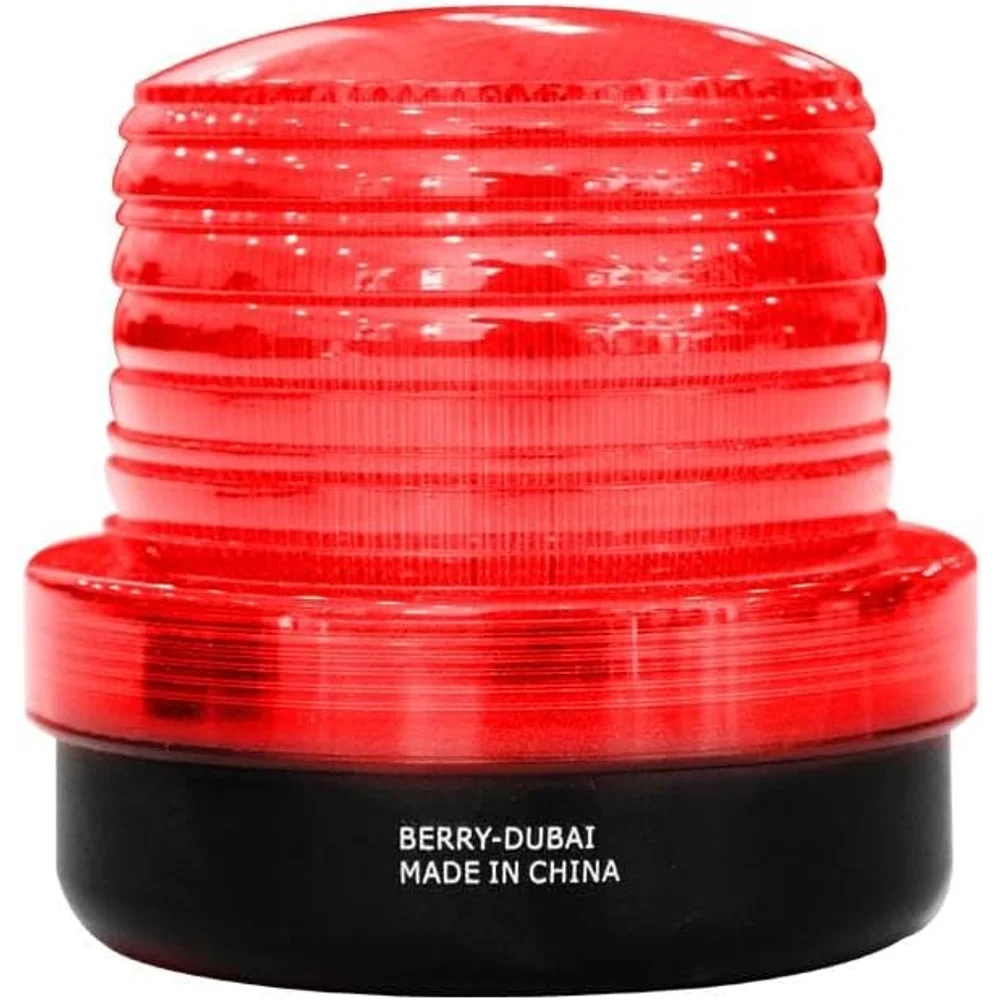 220V rotating red beacon warning light for traffic and industrial safety
