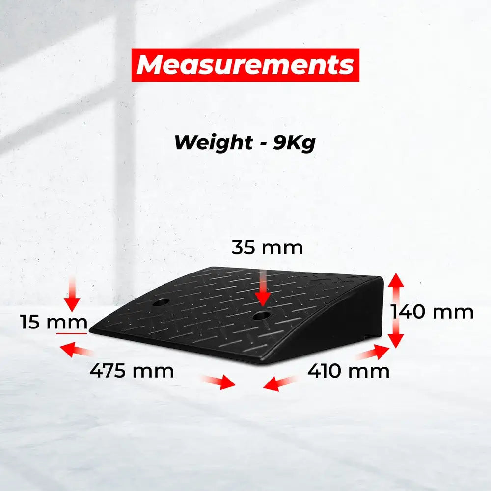 Rubber curb ramp measurements