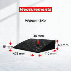 Rubber curb ramp measurements