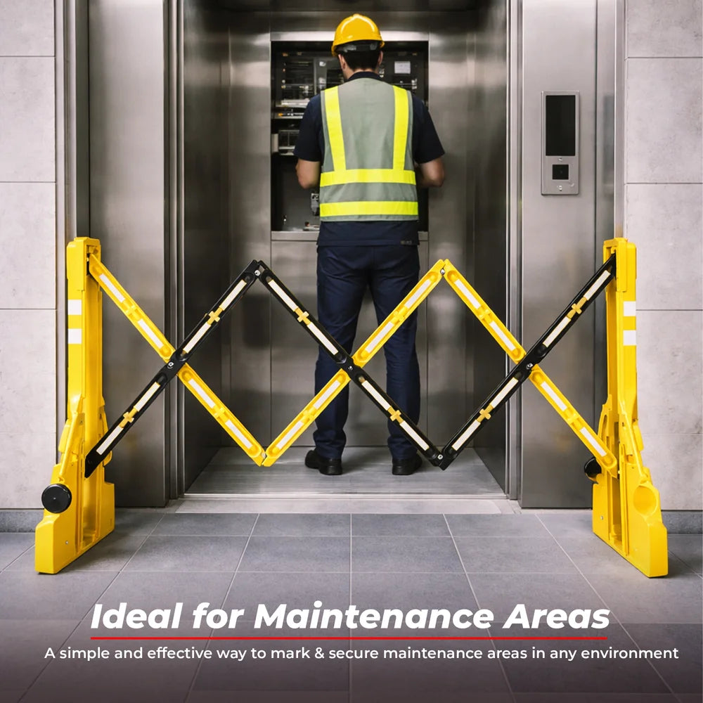 Yellow water filled expandable traffic barrier 2.3 meter length