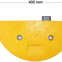 Yellow PVC speed bump end cap 20CM for road safety