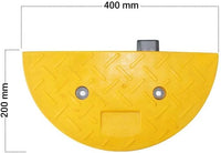 Yellow PVC speed bump end cap 20CM for road safety