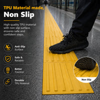 Yellow 40x40cm tactile ground surface indicator for pedestrian safety